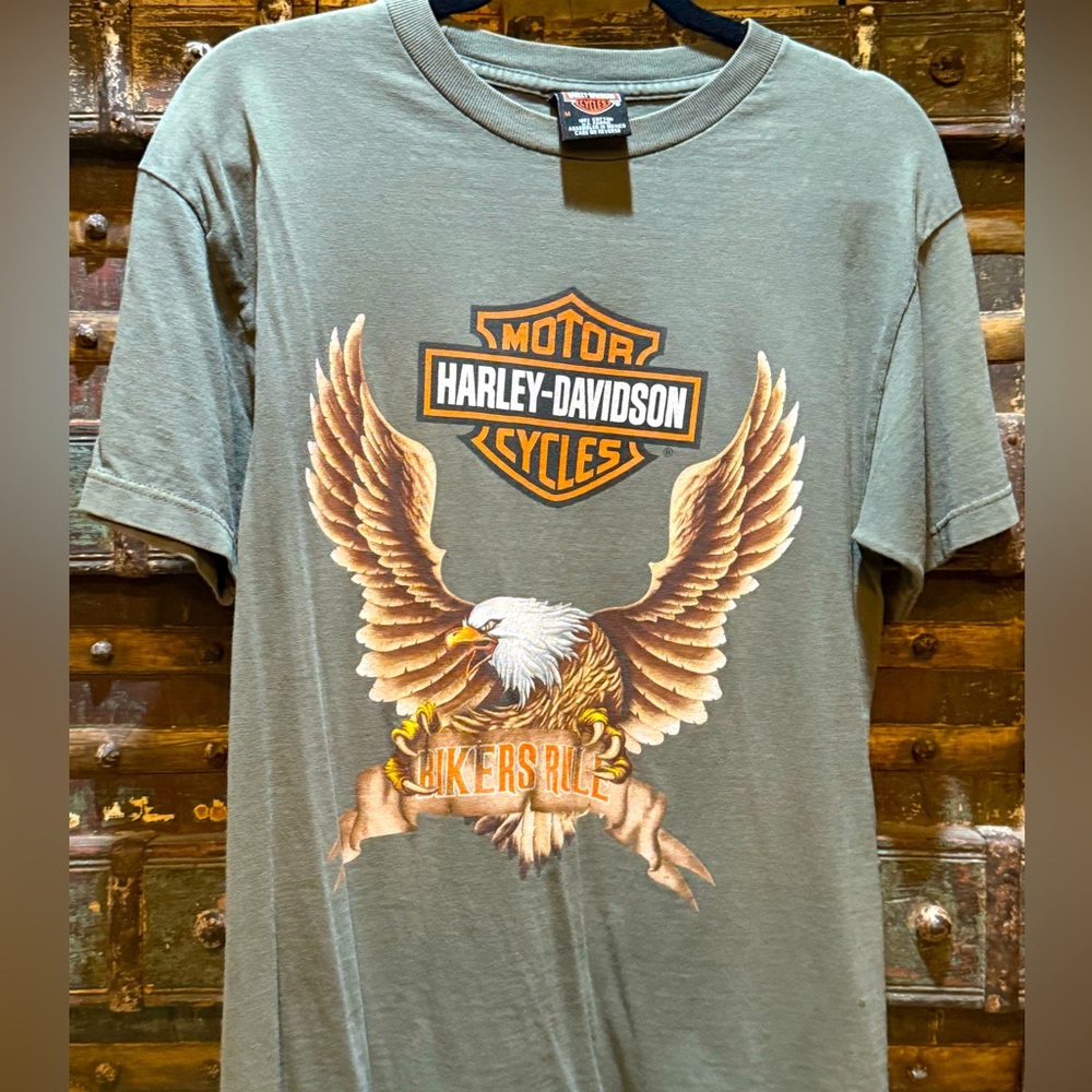 Bikers Rule original OG vintage Harley Davidson Florida eagle tee t-shirt